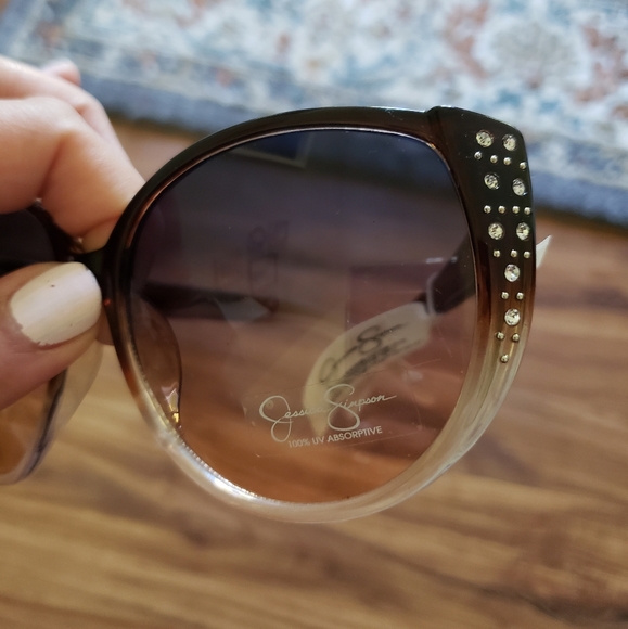 ❗SOLD❗NWT Jessica Simpson Cat-eye sunglasses gradient blue to pink UV protect - Picture 7 of 8